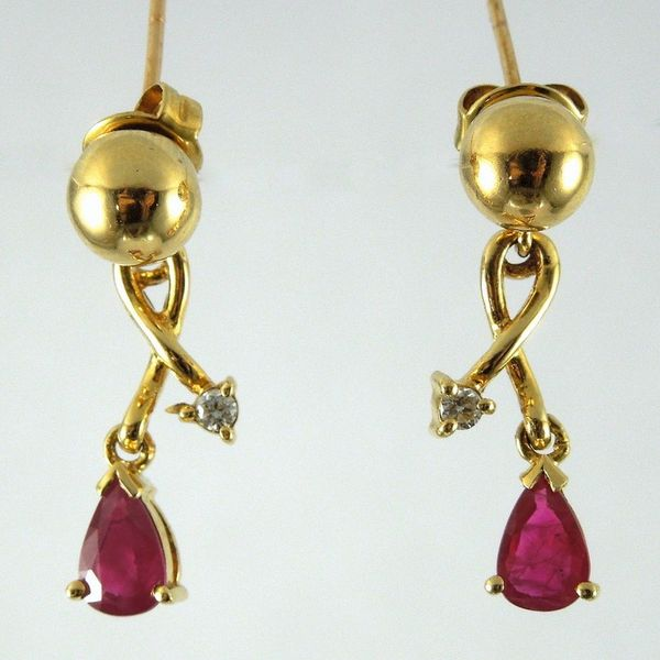 Ruby Drop Earrings Joint Venture Jewelry Cary, NC