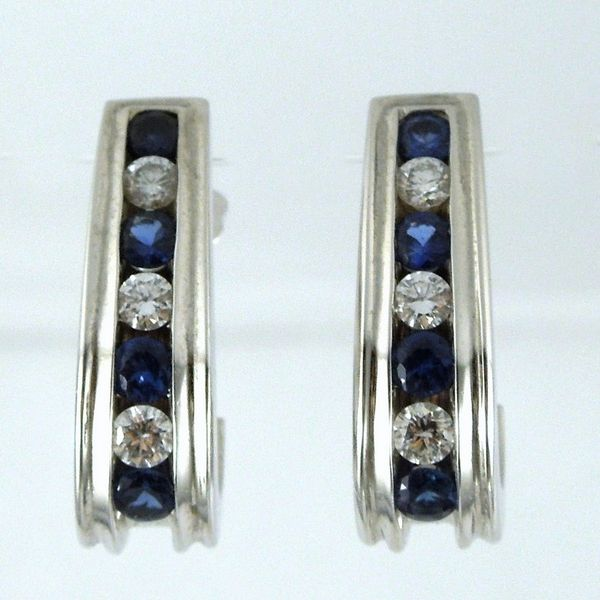 Diamond & Sapphire Earrings Joint Venture Jewelry Cary, NC