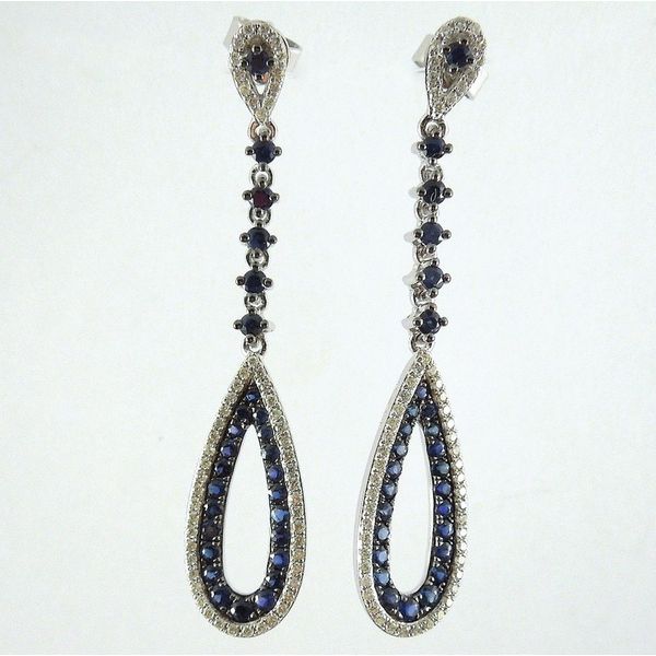 Sapphire & Diamond Drop Earrings Joint Venture Jewelry Cary, NC