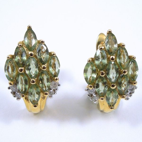 Green Sapphire Earrings Joint Venture Jewelry Cary, NC