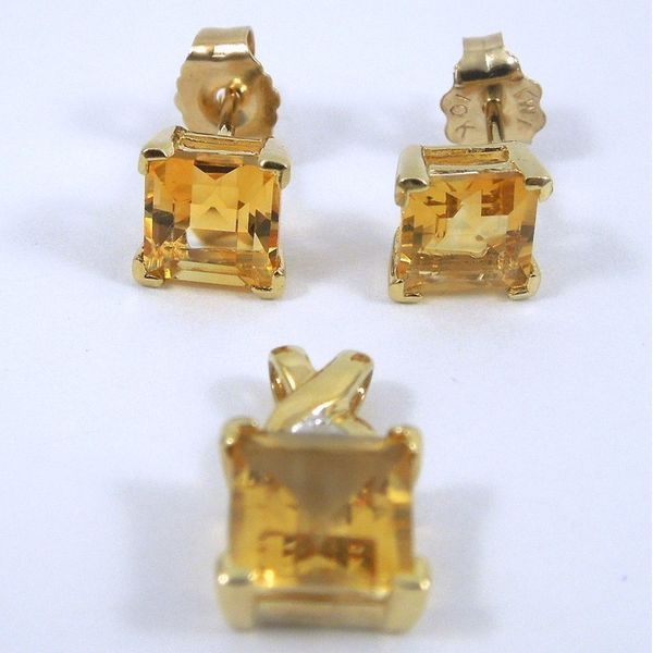 Citrine Pendant & Earrings Joint Venture Jewelry Cary, NC
