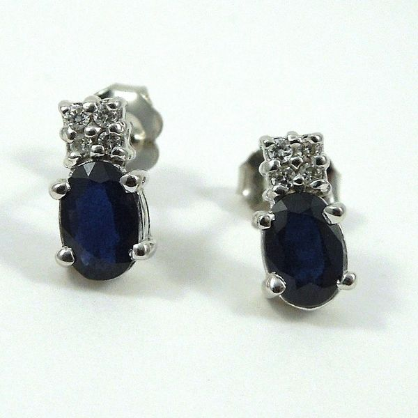 Sapphire & Diamond Earrings Joint Venture Jewelry Cary, NC