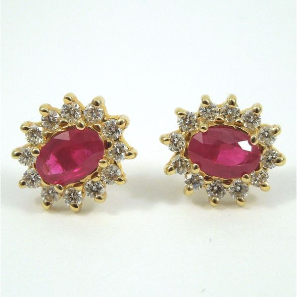Ruby & Diamond Earrings Joint Venture Jewelry Cary, NC
