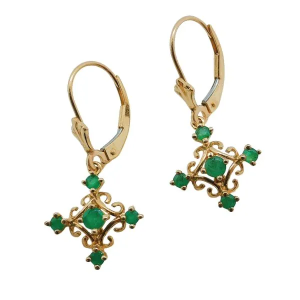 Emerald Dangle Earrings Joint Venture Jewelry Cary, NC