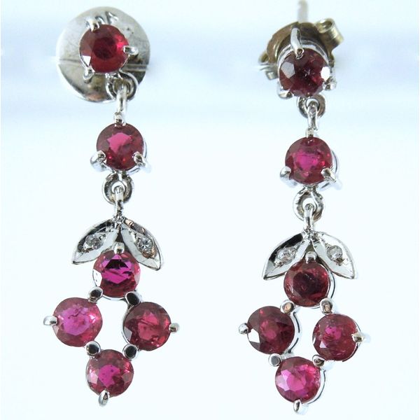 Ruby & Diamond Earrings Joint Venture Jewelry Cary, NC