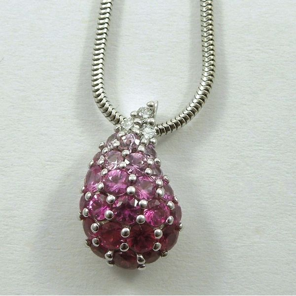 Pink Sapphire, Ruby, & Diamond Pendant Joint Venture Jewelry Cary, NC