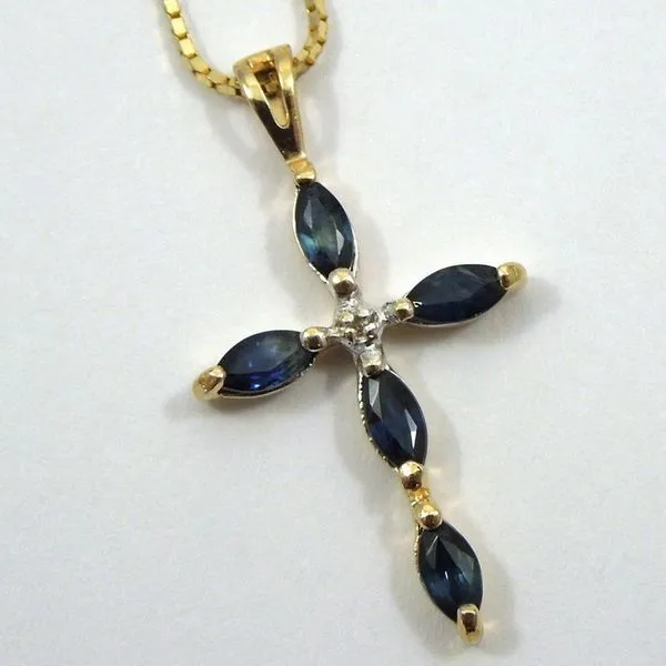 Sapphire Cross Necklace Joint Venture Jewelry Cary, NC