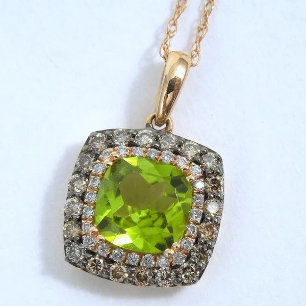 Peridot & Diamond Necklace Joint Venture Jewelry Cary, NC