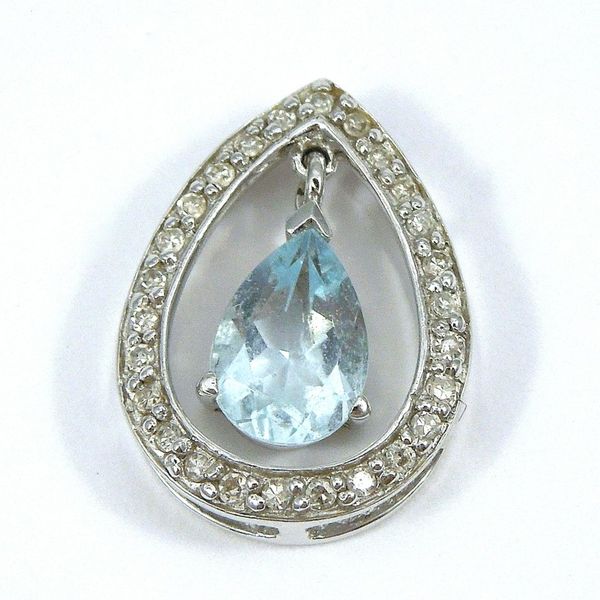 Aquamarine & Diamond Pendant Joint Venture Jewelry Cary, NC