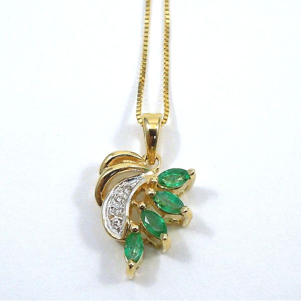 Emerald & Diamond Pendant Joint Venture Jewelry Cary, NC