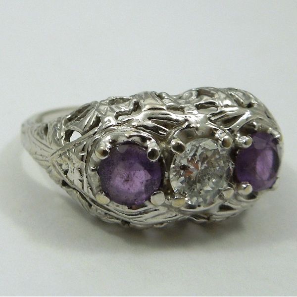 Vintage Amethyst & Diamond Ring Joint Venture Jewelry Cary, NC