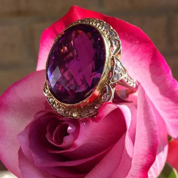 Victorian Amethyst Dinner Ring Image 2 Joint Venture Jewelry Cary, NC