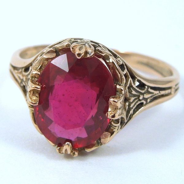 Vintage Red Stone Ring Joint Venture Jewelry Cary, NC
