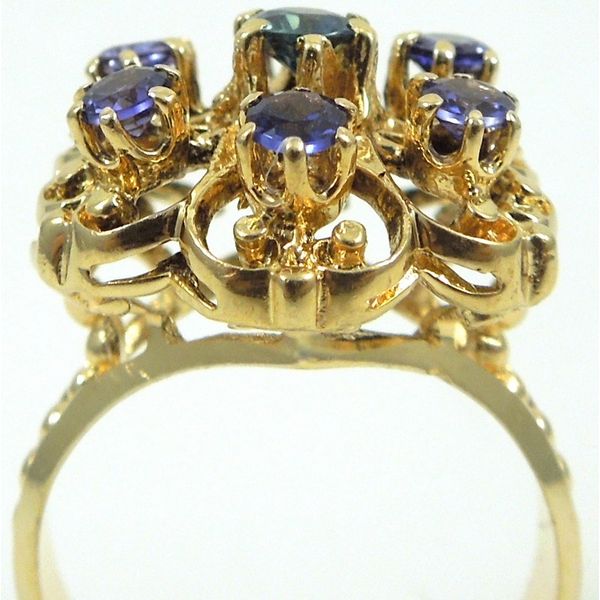 Vintage Iolite Cluster Ring Image 2 Joint Venture Jewelry Cary, NC