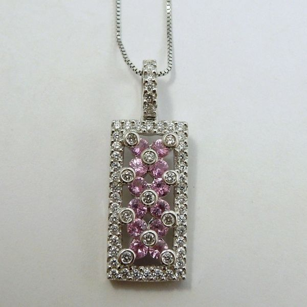 Pink Sapphire & Diamond Necklace Joint Venture Jewelry Cary, NC