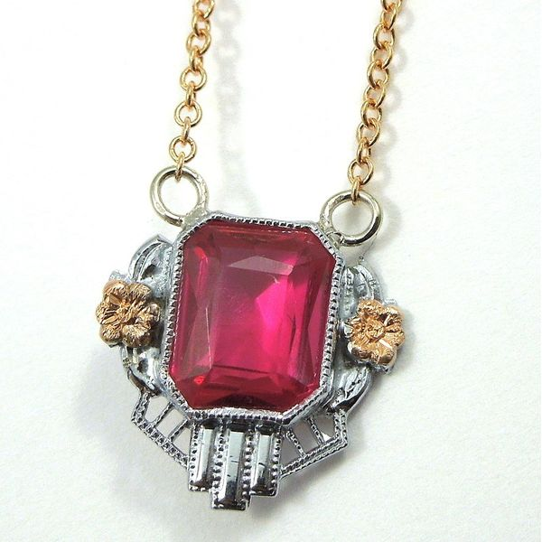 Vintage Red Stone Pendant Joint Venture Jewelry Cary, NC