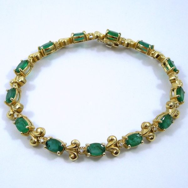 Emerald & Diamond Bracelet Joint Venture Jewelry Cary, NC