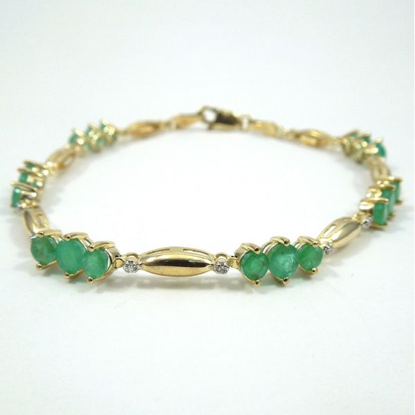 Emerald & Diamond Bracelet Joint Venture Jewelry Cary, NC