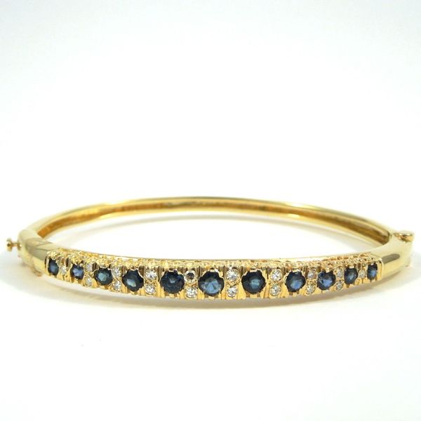 Vintage Sapphire & Diamond Bangle Joint Venture Jewelry Cary, NC