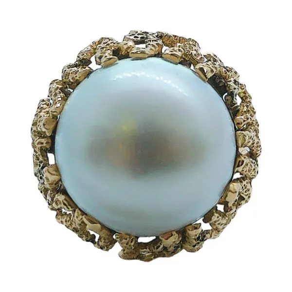 14K Yellow Gold Pearl Estate Ring Joint Venture Jewelry Cary, NC