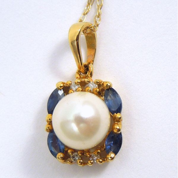 Pearl, Sapphire & Diamond Pendant Joint Venture Jewelry Cary, NC