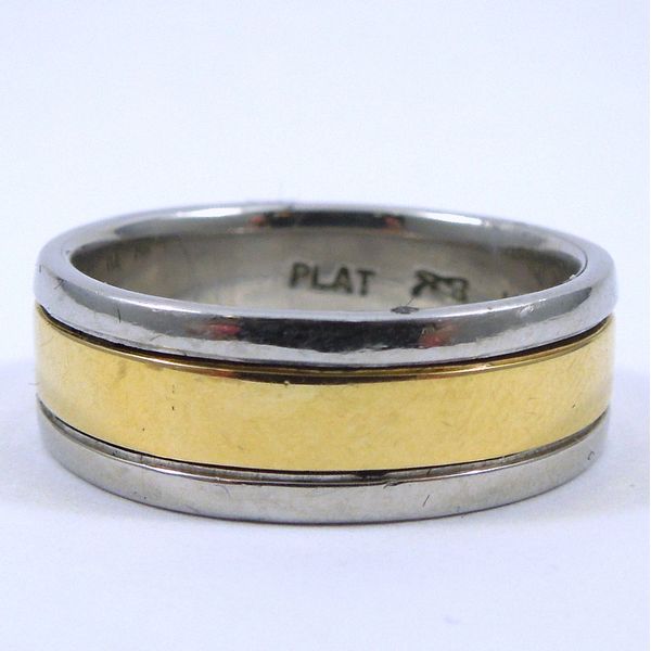Two Tone Gents Wedding Band Joint Venture Jewelry Cary, NC