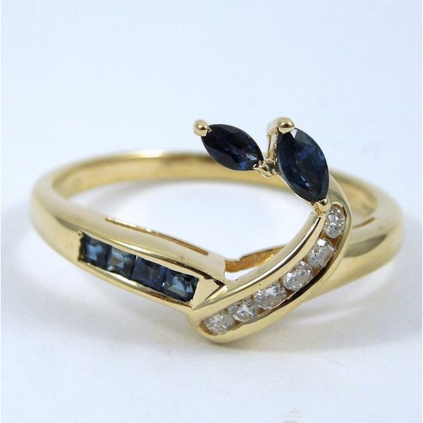 Sapphire & Diamond Engagement Wrap Band Joint Venture Jewelry Cary, NC