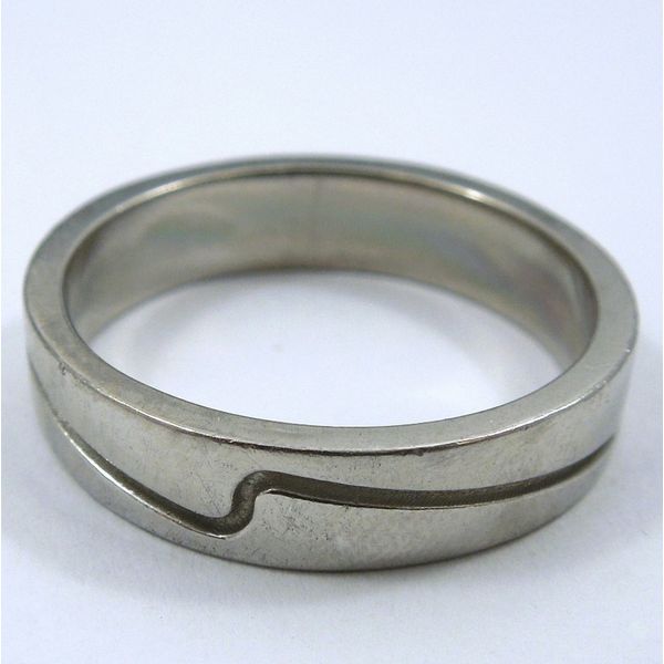 Carved Platinum Band Joint Venture Jewelry Cary, NC