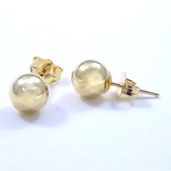 Yellow Gold Ball Earrings Joint Venture Jewelry Cary, NC