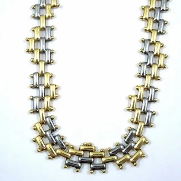 Two Tone Link Necklace Joint Venture Jewelry Cary, NC