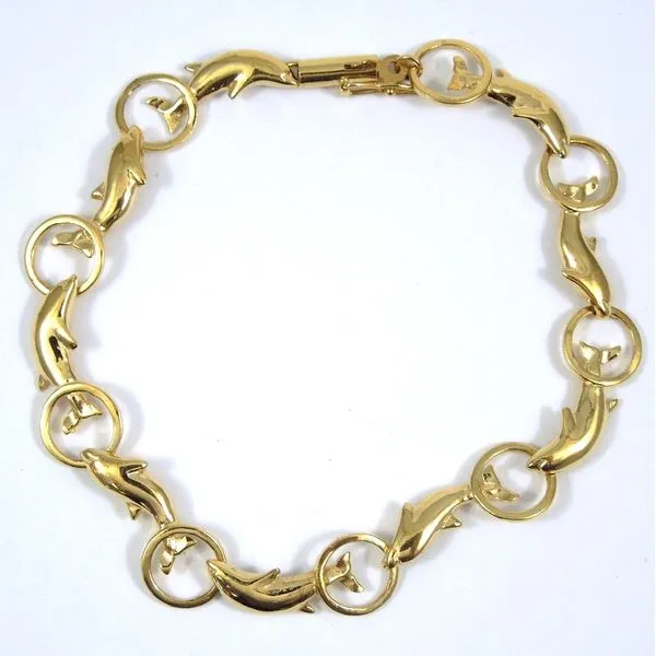 Gold Dolphin Bracelet Joint Venture Jewelry Cary, NC