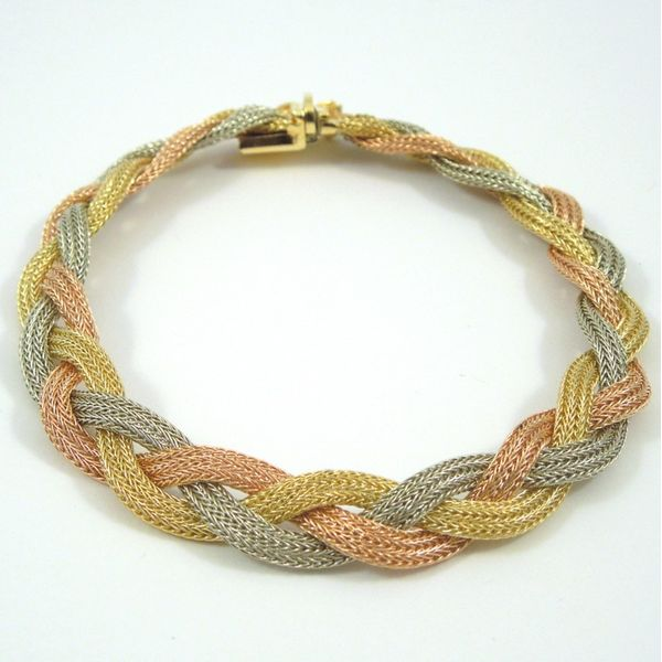 Braided Tri-Gold Bracelet Joint Venture Jewelry Cary, NC