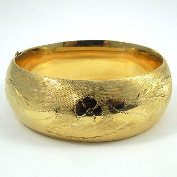 Wide Gold Bangle Joint Venture Jewelry Cary, NC