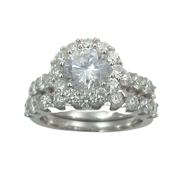 Round Halo Diamond Engagement Ring J. Thomas Jewelers Rochester Hills, MI