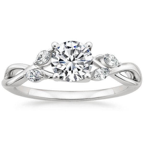 White Gold Marquise Accent Ring J. Thomas Jewelers Rochester Hills, MI