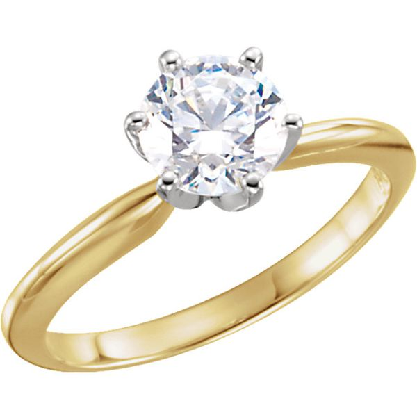 Diamond Tu-Tone Solitaire J. Thomas Jewelers Rochester Hills, MI