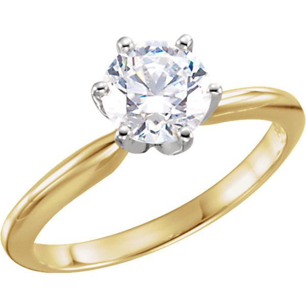 Diamond Tu-Tone Solitaire Ring J. Thomas Jewelers Rochester Hills, MI