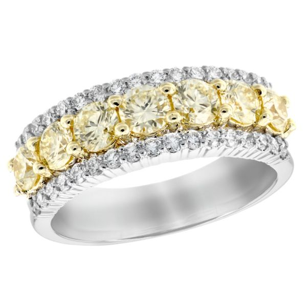 Yellow Fire Diamond Band J. Thomas Jewelers Rochester Hills, MI