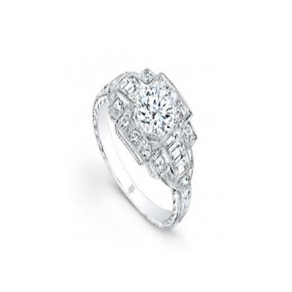 18 Karat Vintage Design Engagement Ring J. Thomas Jewelers Rochester Hills, MI