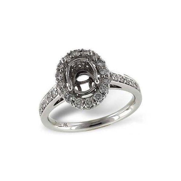 Oval Diamond Halo Ring J. Thomas Jewelers Rochester Hills, MI