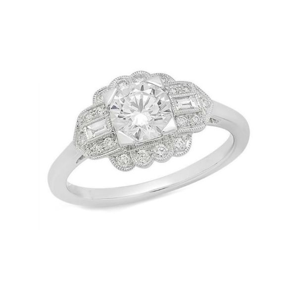 Beverley K Vintage White Gold Diamond Ring J. Thomas Jewelers Rochester Hills, MI