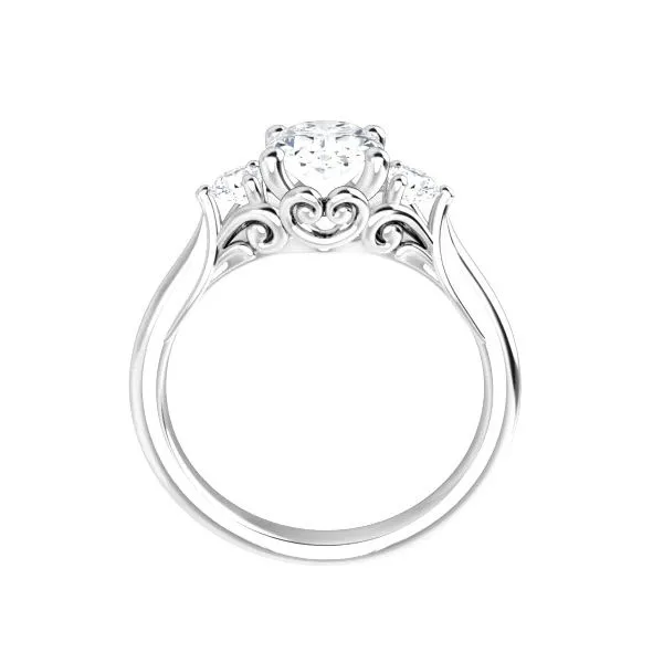 14 Karat White Gold 3 Stone Engagement Ring J. Thomas Jewelers Rochester Hills, MI