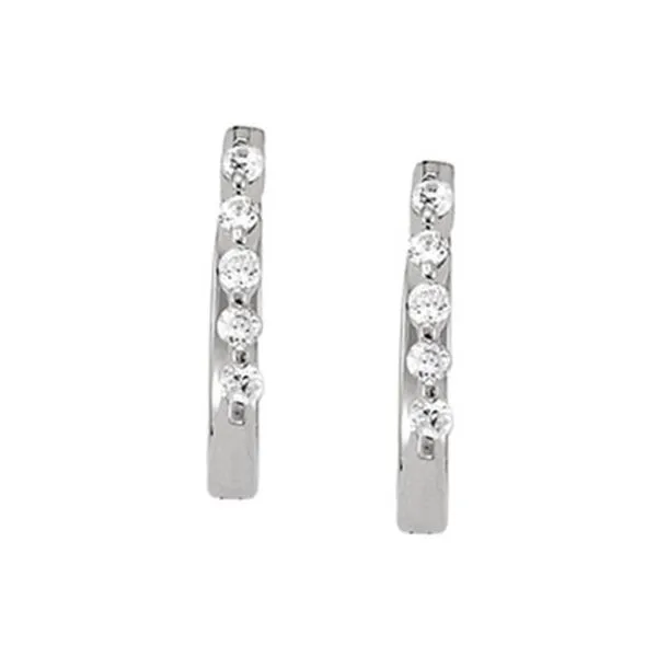 White Gold Diamond Hoops J. Thomas Jewelers Rochester Hills, MI