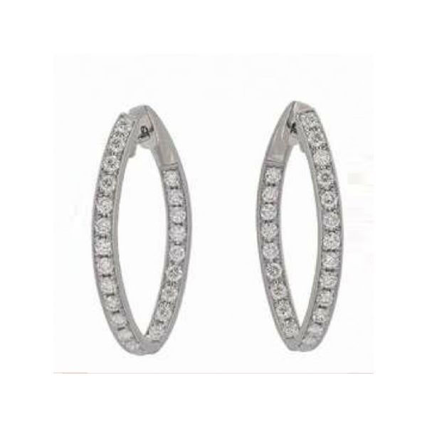 18 Karat White Inside Out Earrings J. Thomas Jewelers Rochester Hills, MI