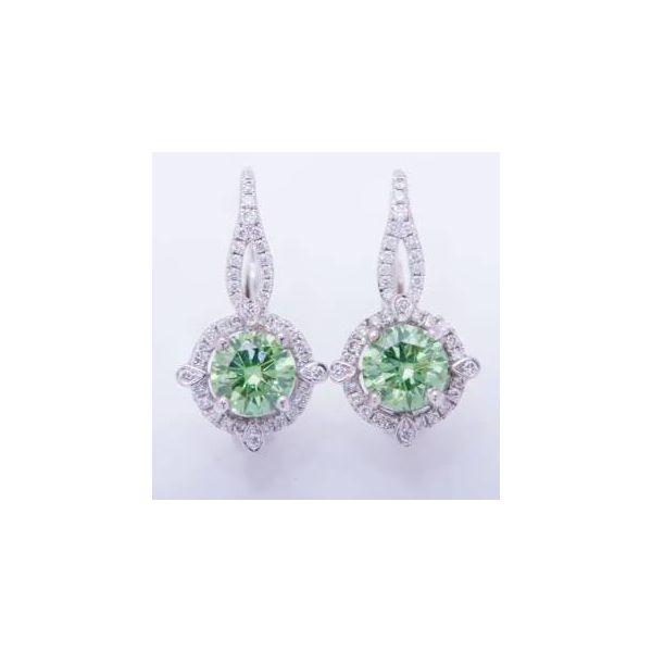 Green diamond earrings J. Thomas Jewelers Rochester Hills, MI