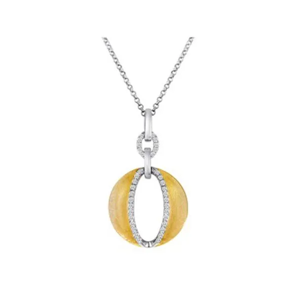 Yellow and White Gold Diamond Pendant J. Thomas Jewelers Rochester Hills, MI