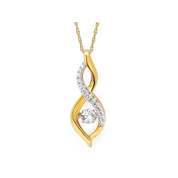 Shimmering Diamond 14K Gold Pendant J. Thomas Jewelers Rochester Hills, MI