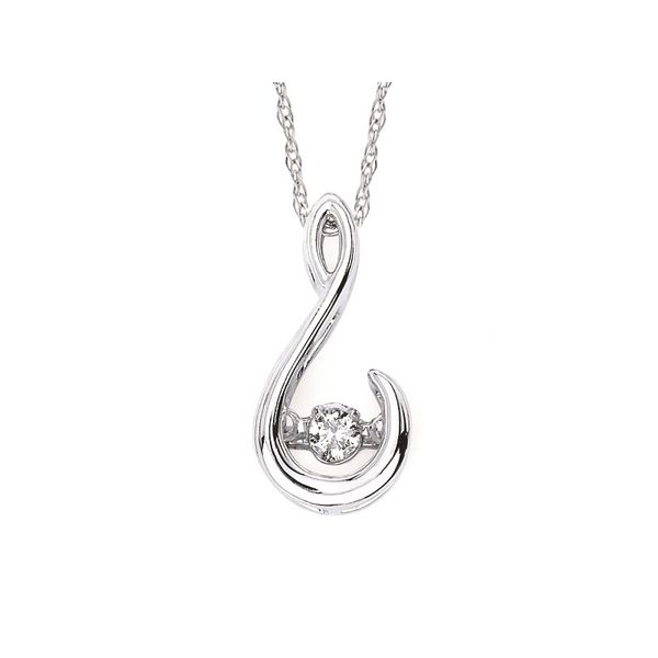 Shimmering Diamond Sterling Silver Pendant J. Thomas Jewelers Rochester Hills, MI