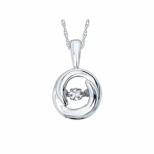 Shimmering Sterling Silver Diamond Pendant J. Thomas Jewelers Rochester Hills, MI