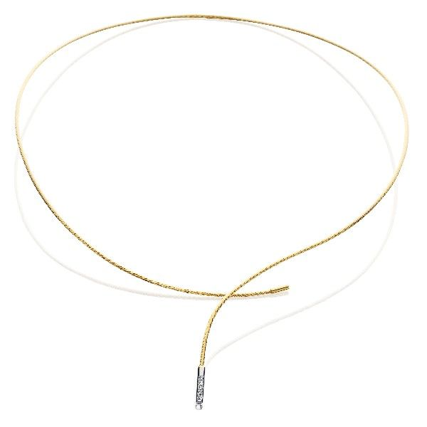 Yellow Gold Diamond Cut Titanium Wire Necklace J. Thomas Jewelers Rochester Hills, MI